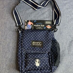 DOOG Navy Polka Dot Walkie Bag